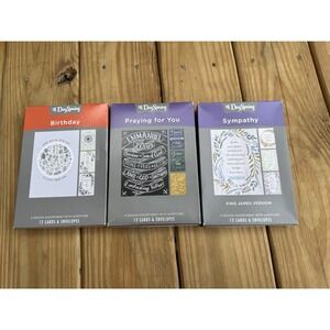 3 Box of DaySpring Birthday Praying For You And Sympathy Cards 4 Styles Read